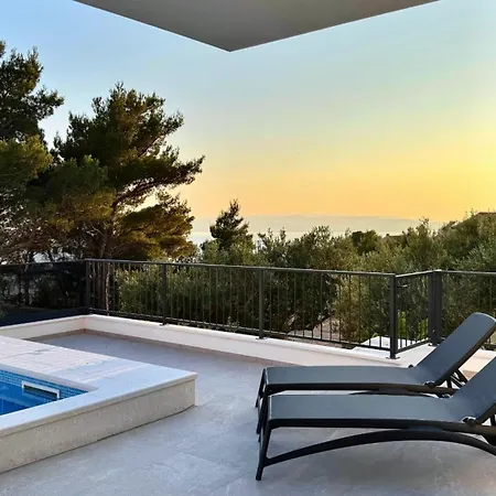 וילה Modern Dado With Heated Pool & Sea View In מאקרסקה