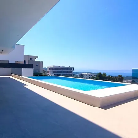 וילה Modern Dado With Heated Pool & Sea View In מאקרסקה